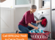 caregiver assisting elderly client with laundry