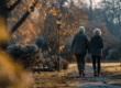 elderly walking in park